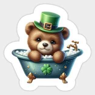 St Patricks Day Teddy Bear Sticker